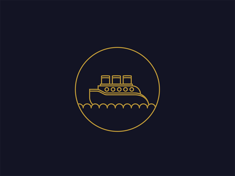 Ship animation 2d adobe after effects animation behance framebyframe gif graphics illustrator logo motion design photoshop