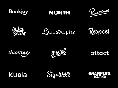 Wordmark Wall — Volume III branding calligraphy font hand lettering handlettering lettering logo logo design logotype type typography wordmark