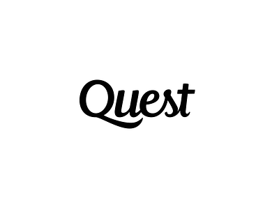 Quest branding brush custom logotype handlettering identity lettering logo logotype script type typography wordmark