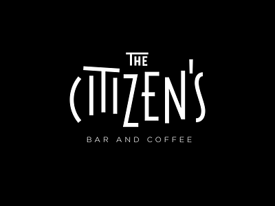 The Citizens bar branding coffee lettering lockup logo logotype mark typography wordmark