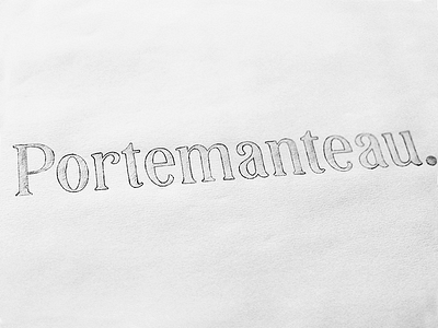 Portemanteau - Sketch branding identity lettering logo logo design logotype mark serif typography wordmark