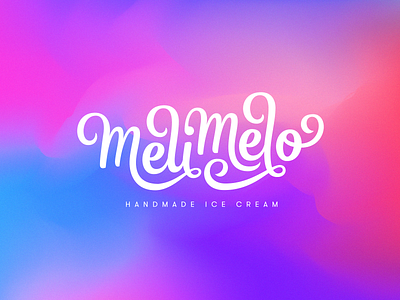 Melimelo - Handmade Ice Cream branding calligraphy hand lettering handlettering identity lettering logo logo design logotype script type typography wordmark