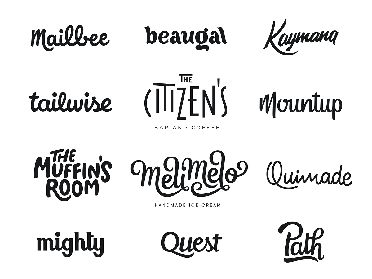 Hand lettered Logos - First Year by Lance on Dribbble