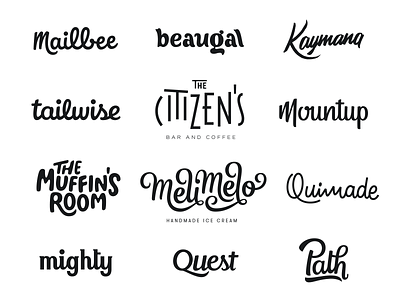 Hand lettered Logos - First Year branding calligraphy hand lettering identity lettering logo logo design logotype mark type typography wordmark