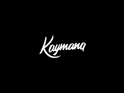 Kaymana - Tropical Beach Café in Barcelona branding brush calligraphy identity lettering logo logo design logotype restaurant script type typography wordmark