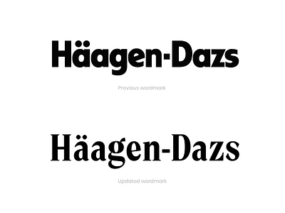 Haagen Dazs (Hand-lettered logo) branding calligraphy custom logotype hand lettering handlettering identity lettering logo logo design logotype type typography wordmark