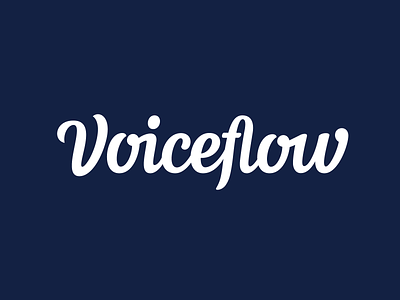 Voiceflow - Custom Logotype brand branding calligraphy hand lettering handlettering identity lettering logo logo design logotype type typography wordmark