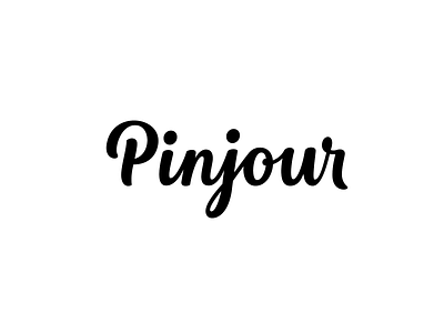 Pinjour - Custom Wordmark branding calligraphy hand lettering identity lettering logo logo design logotype mark script type typography wordmark