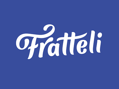 Fratteli - Italian Gelato branding calligraphy custom logotype hand lettering identity lettering logo logo design logotype script type typography wordmark