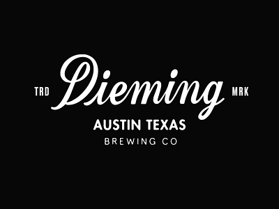 Dieming - Brewing Co branding brewery calligraphy hand lettering lettering logo logo design logotype script text type typography wordmark