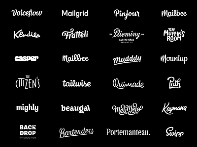 Wordmark wall - 2 years by Lance on Dribbble