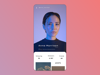 User profile UI