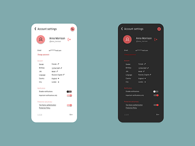 Settings UI Design