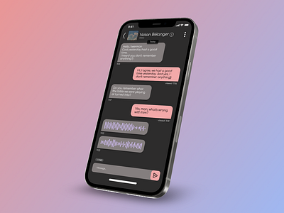 Messenger UI Dark app dailyui design ui
