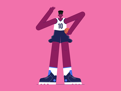 #2 2d 2d animation 2dflat basketball characer character concept characteranimation design flat 2d geometric illustration ilustrator procreate vector