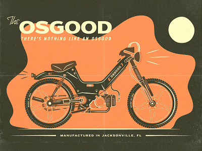The Osgood Moped design graphic design icon illustration illustrator logo vector