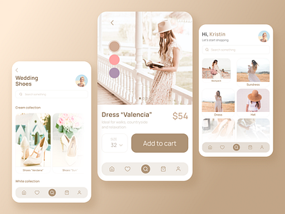 Mobile App | Online store app design designapp designconcept figma gentle interface store ui uiux webdesign women