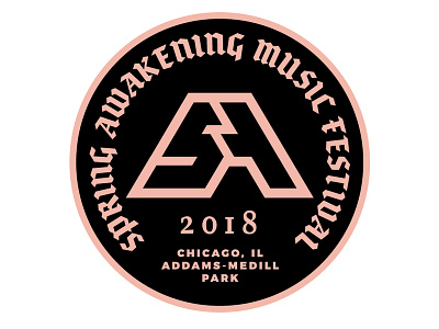 Spring Awakening Merch Design blackletter chicago circle concert emblem festival merch merch design type typography