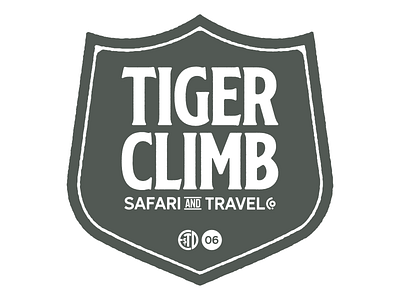 Tiger Climb Badge art brand design brand identity branding design graphic graphic design identity logo logo design logotype retail safari travel