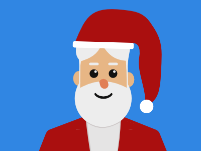 Santa 2d art avatar character christmas clean design flat icon illustration minimal vector