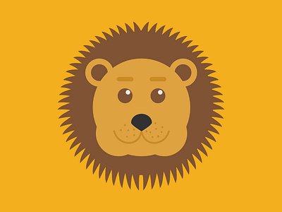 Lion 2d art clean creative design flat graphic graphic design icon illustration minimal vector