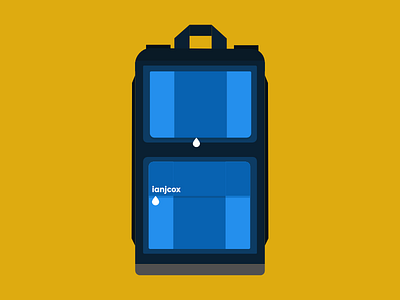 Backpack 2d art clean creative design flat graphic graphic design icon illustration minimal vector