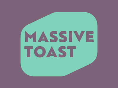 Massive Toast | Week 1 branding challenge design graphic identity logo logo design massive toast typehue wordsmash