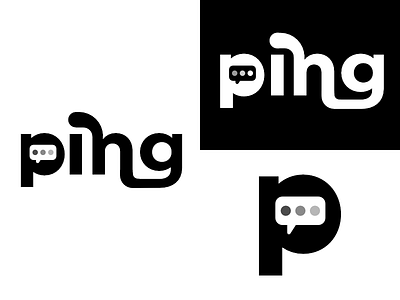 Ping | Day 4 branding challenge design graphic identity logo logo design ping thirty logos