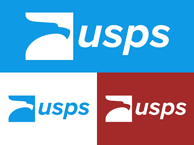 USPS Logo Redesign art branding challenge clean color creative design flat graphic graphic design icon identity illustration illustrator logo logo design minimal typehue typography vector