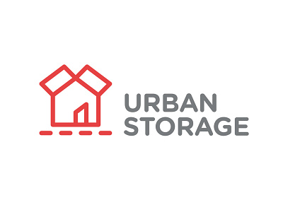 Urban Storage box brand branding grey house ilogicateam logo logotype red storage urban