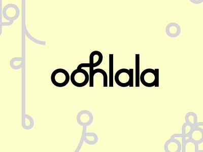 oohlala brand emblema flat geometric logotype natural type