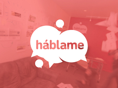 Háblame advertising brand flat grid identity logo office red talk usa