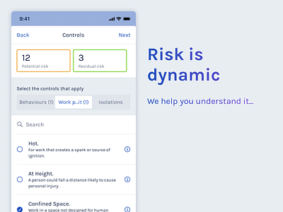 Risk is dynamic health and safety product design ui ux