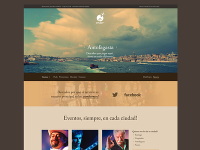 Enjoy brown casino classic concept elegant enjoy social ui ux web