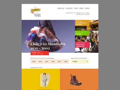 Animated UI classic fashion flat minimal museum ui ux web