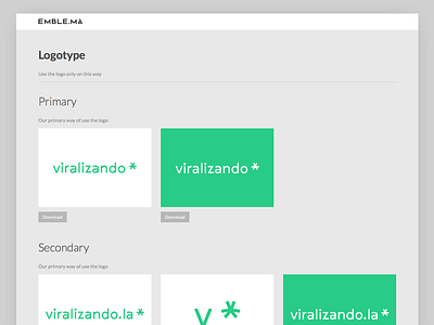 Emble.ma brand branding landing logo logotype type ui user