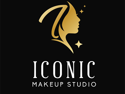 Iconic Mekeup Studio Logo app beauty beautyparlour branding design graphic design illustration lbeautylogo logo logodesign makeuplogo parlourlogo womenlogo