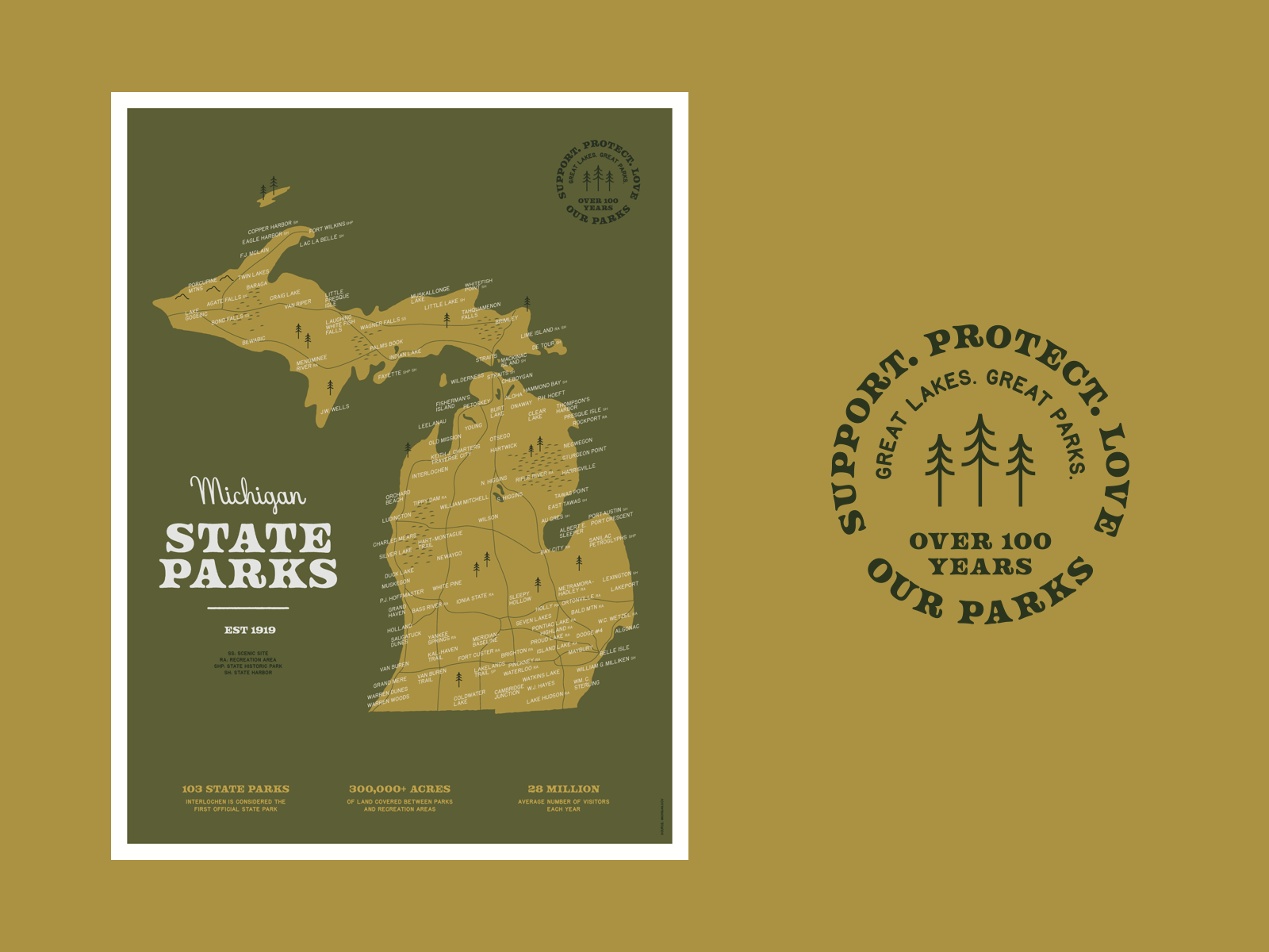 michigan-state-parks-map-print-by-mckenna-bice-on-dribbble