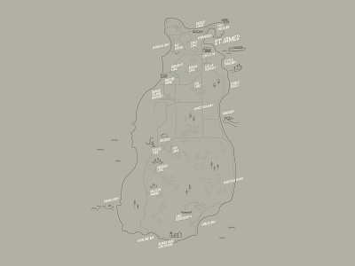 Beaver Island Map beaver island handlettering illustration map michigan