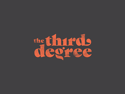 The Third Degree Logo 1970s band grunge logo logotype
