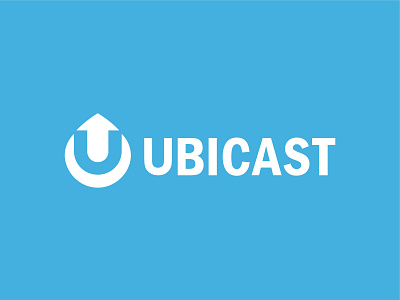 UbiCast logo brand guideline blue logo white