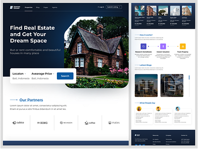 Real Estate Landing Page app application figma landing page real estate real estate landing page real estate website real estate website ui real estate website uiux ui uiux user interface website