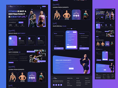 Gym Landing Page fitness fitness website gym landing page gym landing page design gym landing page uiux gym website gym website design landing page uiux user interface
