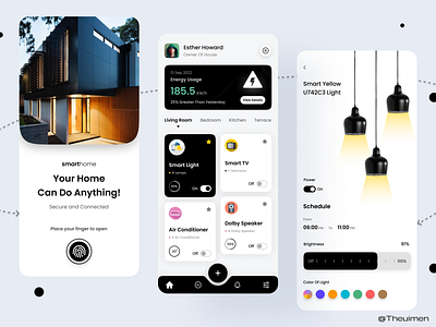 SMART HOME app application design figma illustration mobile app smart home smart home app smart home website smart homes ui ui design uiux user experience user interface ux