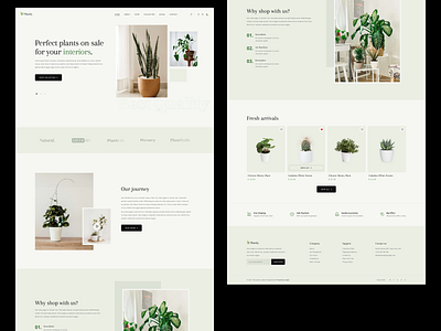 Plantly Landing Page agriculture branding design desktop furniture graphic design grass illustration landing page landingpage logo plant ui ux web