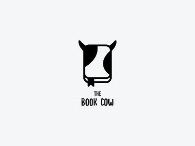 The Book Cow animal book bookmark branding comics cow invitation logo logomark logotype