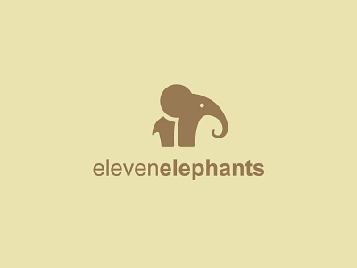 Eleven Elephants logo 11 africa animal elephant eleven kids logo minimal natural wildlife