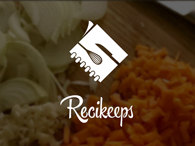 Recikeeps logo food hipster script logo recipes