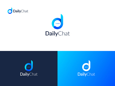 Daily Chat I Letter ''D'' And Chat Icon Combination Logo design 3d brand logo branding chat icon chat logo daily chat logo dailychat logo design graphic design illustration letter d letterhead design logo new logo ui