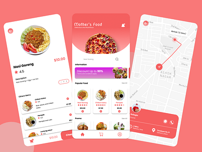 Mother's Food app branding design food graphic design interface mobile onlinefood ui ux